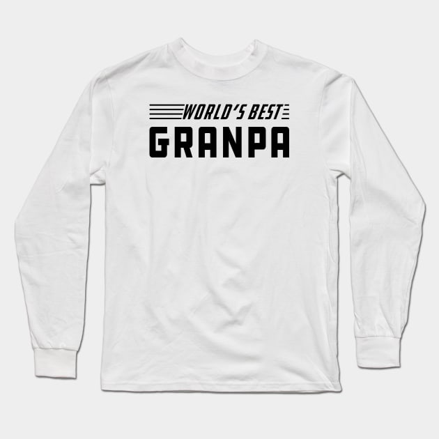 Grandpa - World's Best Grandpa Long Sleeve T-Shirt by KC Happy Shop